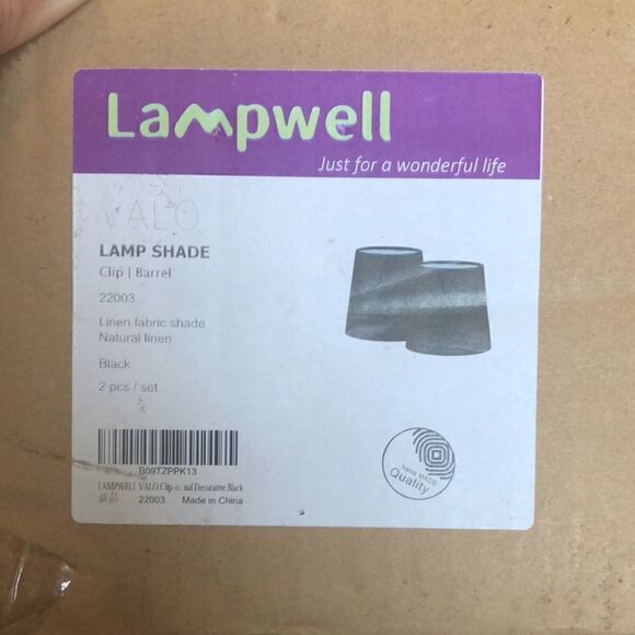 LAMPWELL VALO Clip-on Small Fabric Lamp Shades 2 pack - Picture 10 of 10